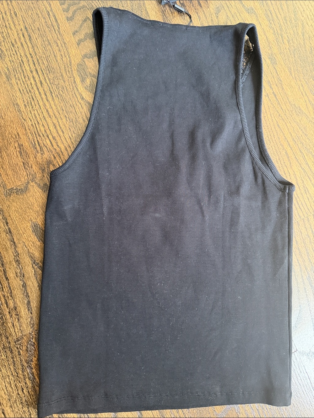 Massimo Dutti Black Lace-Trim V-Neck Tank Top - Picture 4 of 5